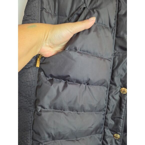 Michael Kors Women Black Down & Waterfowl Filling Long Puffer Jacket size Medium - Picture 3 of 12